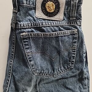 Versace Jeans Couture Blue Gray and Gold Medusa